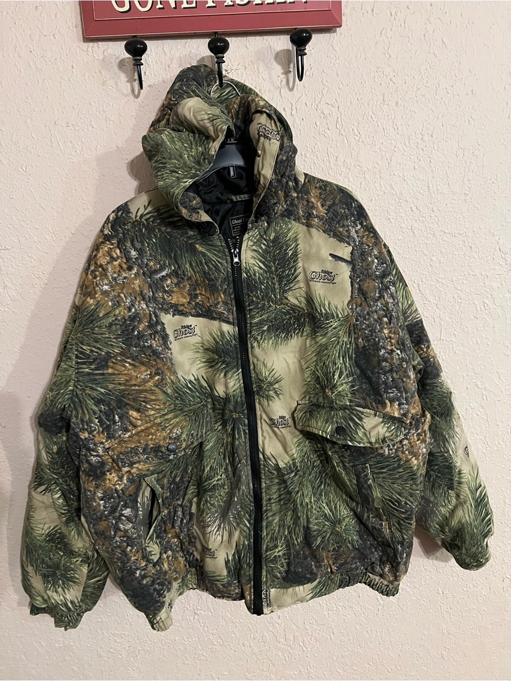 Insulated Camo Field Jacket with Hood - Realtree-Inspired Green